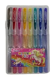 Набор гелевых ручек с блеском и запахом, 8 цветов, в пластиковой коробке