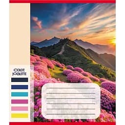 Зошит загальний "Кольори гір" Leader 060-610093K-4 в клітинку, 60 аркушів