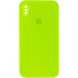 Чохол Epik Silicone Case Square Full Camera Protective AA для Apple iPhone XS Max 6.5 Салатовий/Neon green