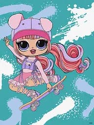 Набір для розпису по номерах для дітей 5+ Tweens LOL Skate Dance Ali Dance, Ideyka, 30x40 см, КНО1207