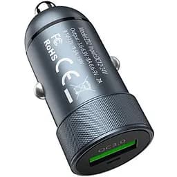 Автомобільний зарядний пристрій Hoco Z32 1USB QC3.0 Grey