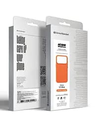 Силиконовый чехол с MagSafe для Apple iPhone 17 Pro, ICON2 MagCase, оранжевый, противоударный, панель с мягкой подкладкой, защита всего корпуса, поддержка беспроводной зарядки, совместим с защитными стеклами и пленками, ArmorStandart (ARM86677) - мініатюра 10