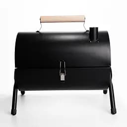 Вугільний гриль двосторонній портативний з решіткою Yiwu 38х25х35 см чорний універсальний для пікніка похідний розкладний BQ-1