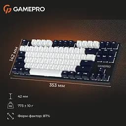 Клавіатура GamePro Genesis Metallic Outemu Red Swithes USB Black (MK110B) [152666] - мініатюра 15