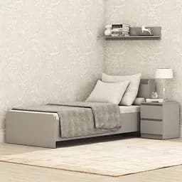 Кровать односпальная MebelStar Нео 90x200 см Серая мышка (MBS-1148)