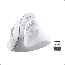 Маніпулятор миша бездротова UGREEN MU008 Multi-mode Vertical Mouse White (UGR-45759) - мініатюра 3