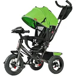 Триколісний велосипед Best Trike 3390-34-820 з надувними колесами фарою USB та пультом зелений