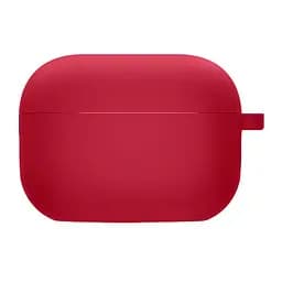 Силиконовый футляр с микрофиброй для наушников Airpods Pro 3 Красный / Rose Red