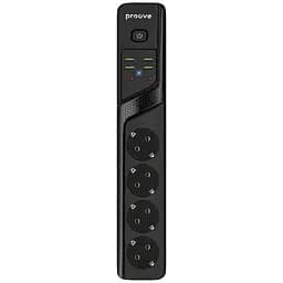 Мережевий фільтр Proove Power Strip P-04 (4 розетки + 4 USB + 2 Type-C) 3M black (PSP442430001) - мініатюра 4