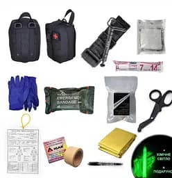 Аптечка укомплектована (базова) №1 Rescue Ready в підсумку зі швидким скидом темно-синій