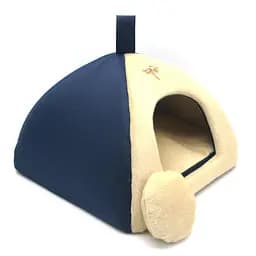 Будиночок юрту для котів та собак Zoo-hunt Хутро синє №2 46х46х35 см (ZH2510-1)