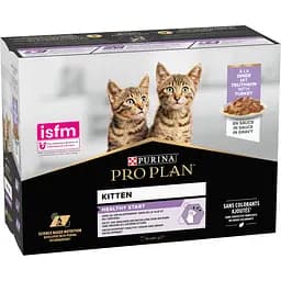 Набір вологий корм для кошенят Purina Pro Plan Kitten Healthy Start шматочки у підливці з індичкою 850 г (10 шт. х 85 г) - мініатюра 3