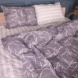 Комплект постельного белья MirSon Scandi Lines Бязь 175х210 см серый (2200012433836)