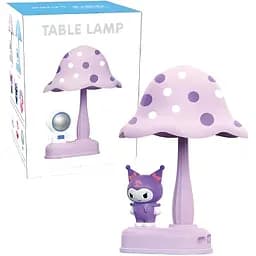 Детская настольная лампа Куроми грибочек фиолетовая (339A)