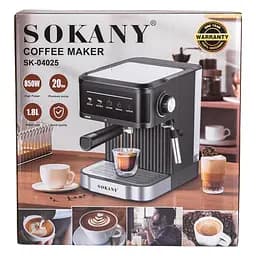 Кавомашина ріжкова Sokany SK-04025 зі спінювачем молока 1.8 л Sokany SK-04025 - мініатюра 30