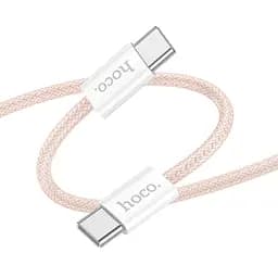 Дата кабель Hoco X104 Source 60W Type-C to Type-C (1m) Pink - мініатюра 2
