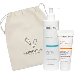 Подарочный набор Christina Очищение и увлажнение для сухой кожи: Очищающий гель 300 мл + Увлажняющий крем 60 мл