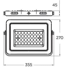 Прожектор Eurolamp LED з радіатором чорний (LED-FL-200/65(black)) - мініатюра 2