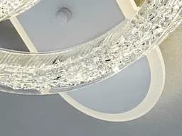 Стельова LED-люстра Diasha 9711/500+300WH, кришталь, димер, пульт, 80 W, 62 см, 13-20m2 - мініатюра 5