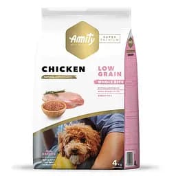 Низкозерновой корм для собак всех пород с курицей и рисом AMITY Super Premium Chicken 4 кг