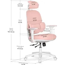 Підліткове офісне крісло Mealux Junior T2 Pink ( HF-T2 F/KP) - мініатюра 2