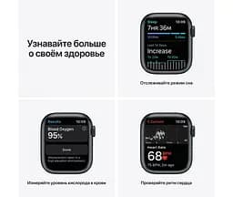 Смарт-годинник Apple Watch Series 7 GPS 41mm Midnight Aluminum Case with With Midnight Sport Band [MKMX3] Б/В [166234] - мініатюра 5