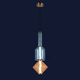 Светильник підвісний LED Levistella 79112440-1led BL+BR, 8W, 4500K, чорний+бронза, вінтажний стиль для вітальні - мініатюра 2