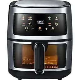 Аерофритюрниця безмасляна Henschll 8л електрична з сенсорним керуванням 3200Вт Сірий / Чорний