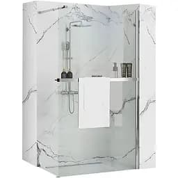 Душова стінка Rea Aero N 110 chrome з полицею Evo REA-K3021 + HOM-08945, прозорий, хром