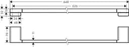 Тримач для рушника Hansgrohe AddStoris 62.6/64.8 см Matt White 41747700 Білий матовий - мініатюра 2