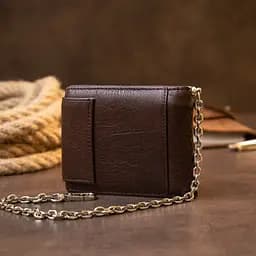 Портмоне унісекс з ланцюжком Vintage 11х9х1 см acs0016980 - мініатюра 6