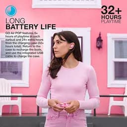 Навушники TWS JLAB Go Air Pop Pink (IEUEBGAIRPOPRPNK124) - мініатюра 8