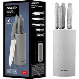 Набір ножів з блоком Ardesto Gemini 6 предметів сірий (AR2106GR) - мініатюра 10