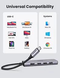 Мультипортовий адаптер - хаб Ugreen 6-in-1 Usb-C Hub Premium (60383) - мініатюра 6