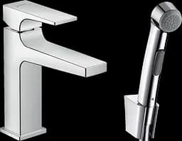 Змішувач Hansgrohe Metropol 100 для умивальника з гігієнічною лійкою 32522000, Хром