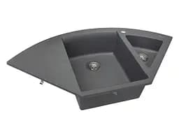 Кухонна мийка Miraggio EUROPE gray (0000014) Граніт, Врізна, Сірий - мініатюра 3