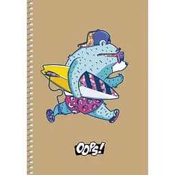 Тетрадь для записей Student А5, в клеточку, спираль, 96 л., Серфинг (A5-SC-096-6116K)