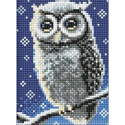 Алмазная мозаика без подрамника для детей Лесная совушка AMM1072, 15х20 см