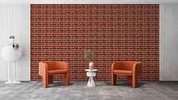 Самоклеюча декоративна 3D панель червона цегла 700x770x5 мм - мініатюра 3