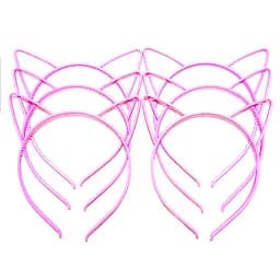 Набор детских ободков для волос Ушки розовые La-beauty 0106-204-1, 12 шт