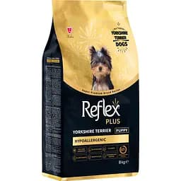 Повноцінний та збалансований сухий корм Reflex Plus Yorkshire Terrier Puppy для цуценят йоркширського тер’єра від 2 до 10 місяців 8 кг