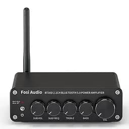 Підсилювач звуку Fosi Audio BT30D black + блок живлення 24V Bluetooth 5.0, 2x50W+100W