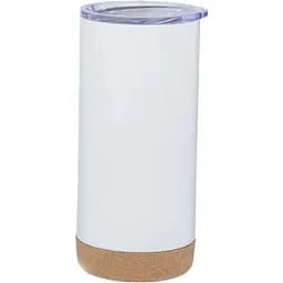 Склянка з корковим дном 480 мл White із нержавіючої сталі з подвійними стінками