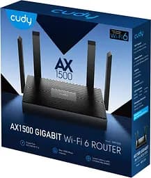 Маршрутизатор Cudy WR1500, AX1500 Gigabit Wi-Fi 6, 2.4GHz, 4x10/100/1000Mbps, WPA3, 4x5dBi fixed ant (WR1500) - мініатюра 2
