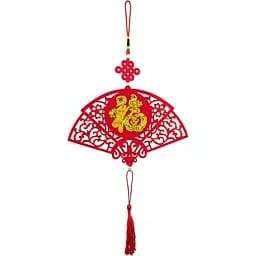 Декор подвесной Веер красный