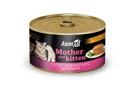 Влажный корм для кошек и котят AnimAll легкий старт кормления, 195г