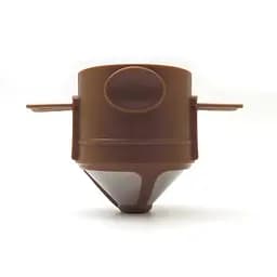 Пуровер/воронка/фільтр Semi Coffee Maker багаторазова, Brown для ручного заварювання кави