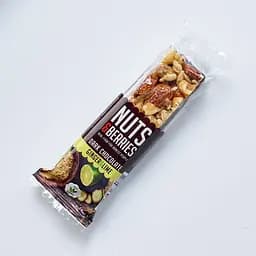 Батончик Nuts & Berries горіховий з імбиром, лаймом та чорним шоколадом органічний 40 г - мініатюра 2