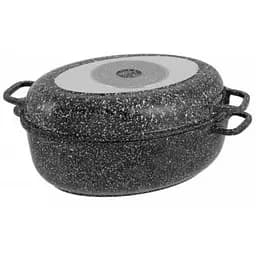 Гусятниця Edenberg EB-4604 з литого алюмінію з мармуровим покриттям з кришкою