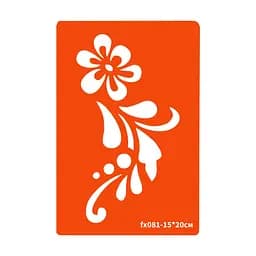 Трафарет для био-тату Цветок Fresh Tattoo fx081-15*20см, размер 15х20см